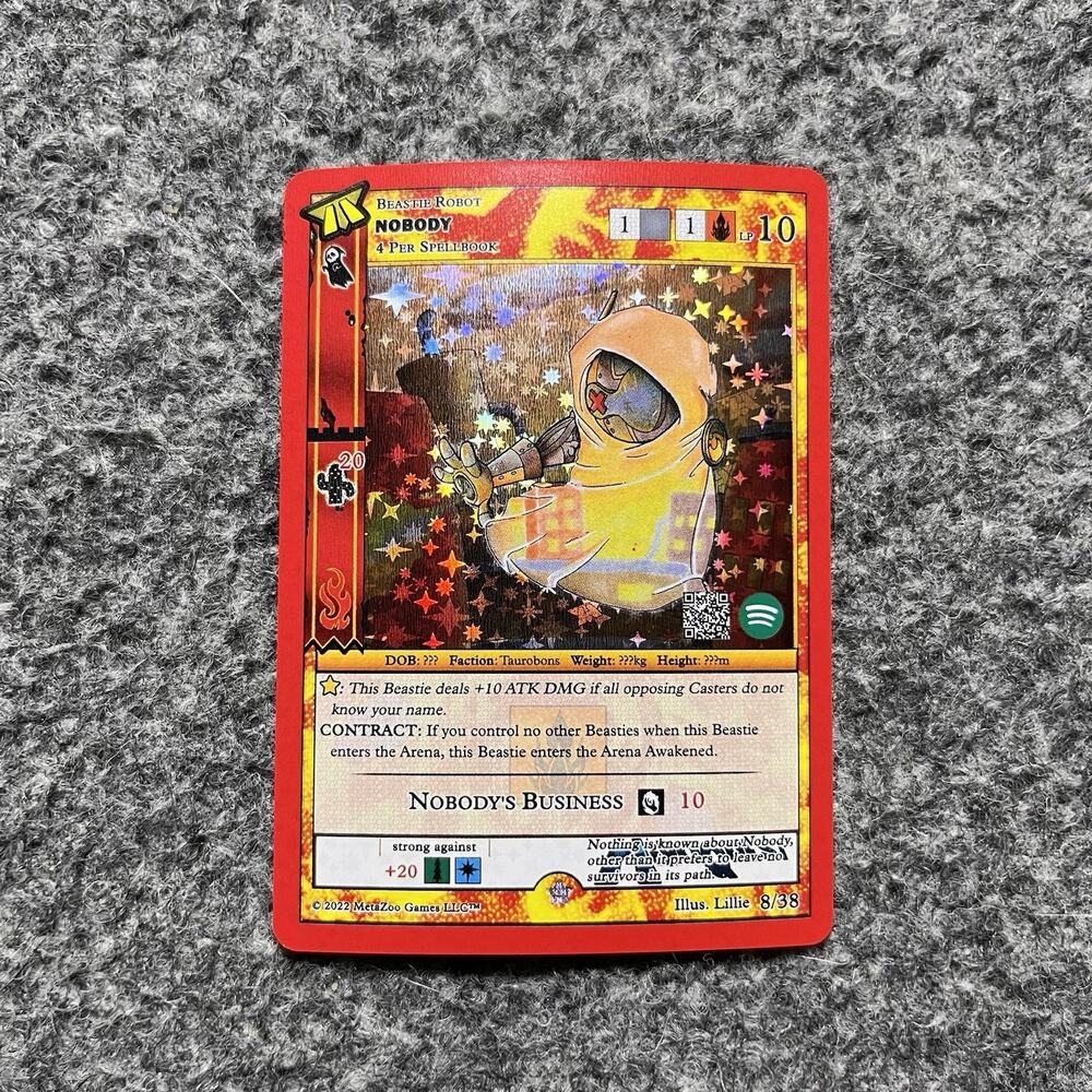 Metazoo HiroQuest Nobody Full Holo 8/38 Spotify Music NM Pack Fresh
